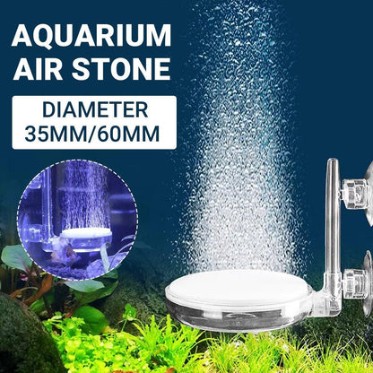 Quiet Bubble Stone Aerator Head Fish Tank Oxygen Pump Nano Air Disc Atomizer - Diameter 60MM V528-GAS-DISK-Y60-199093