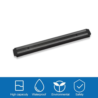 2X Magnetic Knife Rack Magnet Wall Mount Holder Strip Utensil Shelf Kitchen Tool V528-GBSCTDJ-330MM-BLACK-005456