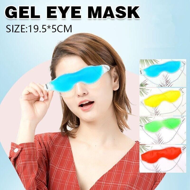 Green Relaxing Gel Eye Mask Cold Pack Warm Hot Heat Ice Cool Pad Puffiness Headache - 2PCS V528-GELEYEMASK-2PCS-GREEN-790381