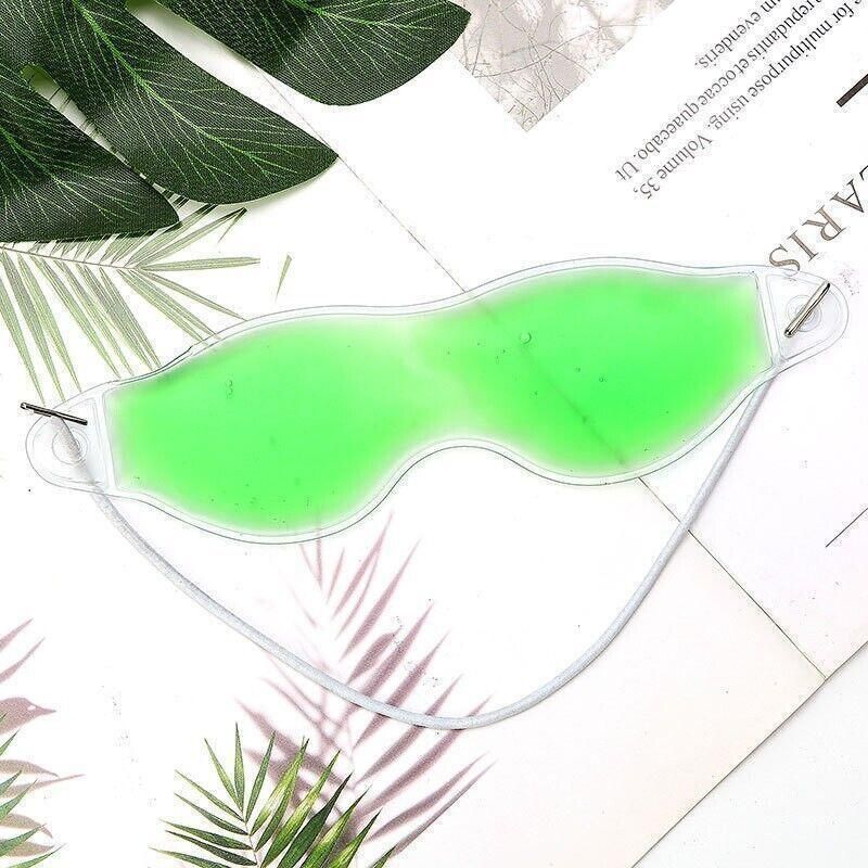 Green Relaxing Gel Eye Mask Cold Pack Warm Hot Heat Ice Cool Pad Puffiness Headache - 2PCS V528-GELEYEMASK-2PCS-GREEN-790381