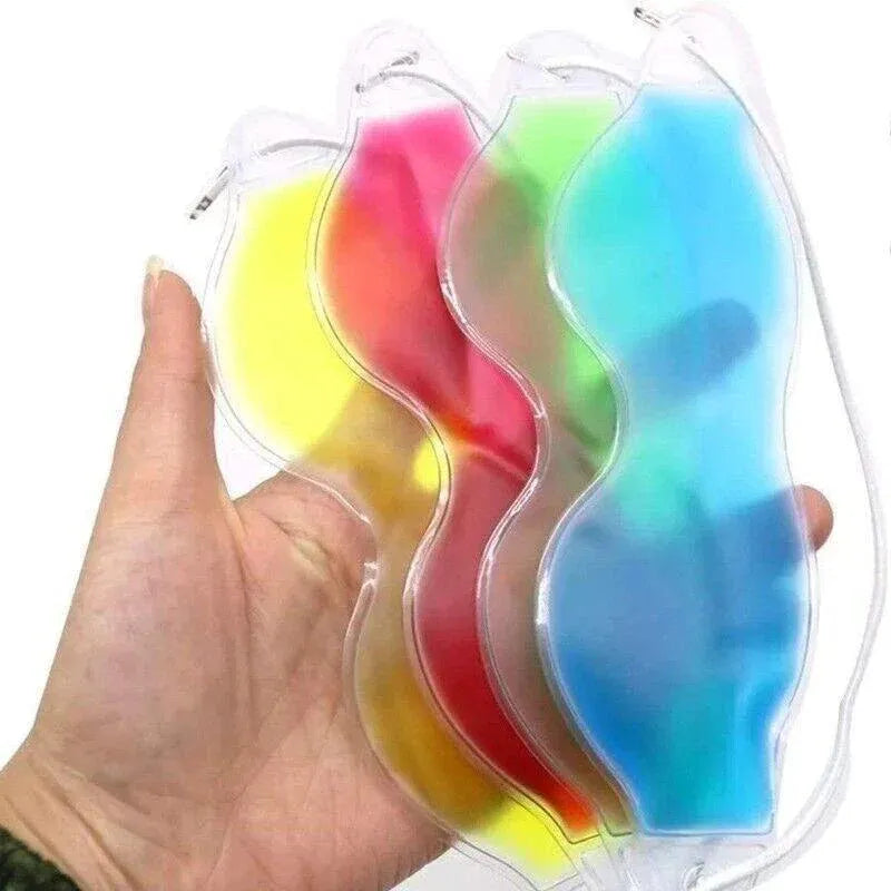 Green Relaxing Gel Eye Mask Cold Pack Warm Hot Heat Ice Cool Pad Puffiness Headache - 2PCS V528-GELEYEMASK-2PCS-GREEN-790381