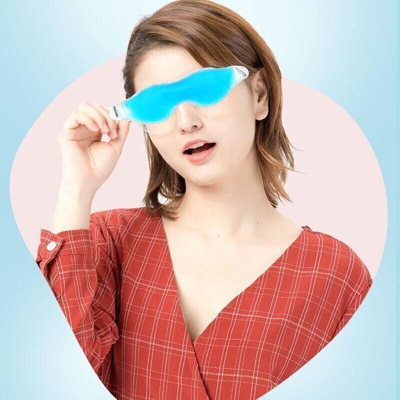 Green Relaxing Gel Eye Mask Cold Pack Warm Hot Heat Ice Cool Pad Puffiness Headache - 2PCS V528-GELEYEMASK-2PCS-GREEN-790381