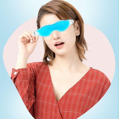 Green Relaxing Gel Eye Mask Cold Pack Warm Hot Heat Ice Cool Pad Puffiness Headache - 2PCS V528-GELEYEMASK-2PCS-GREEN-790381