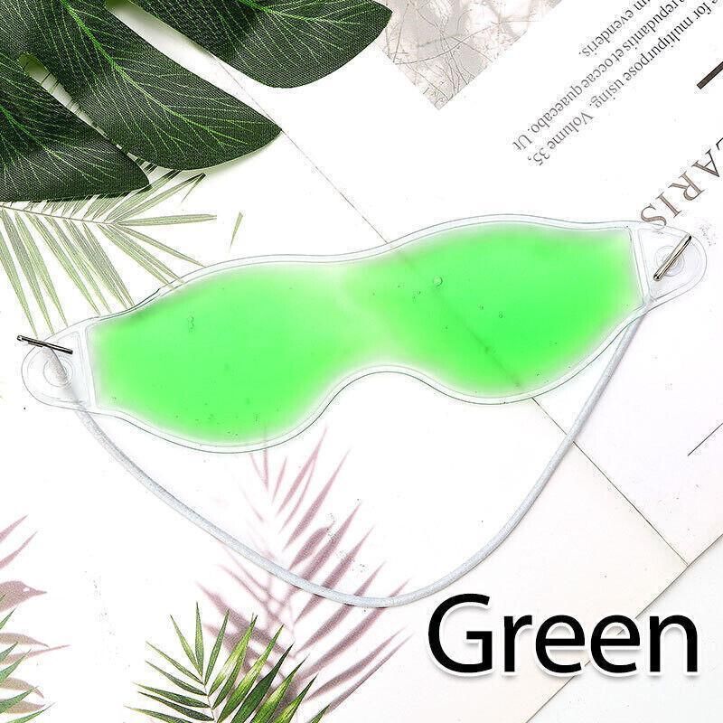 Green Relaxing Gel Eye Mask Cold Pack Warm Hot Heat Ice Cool Pad Puffiness Headache - 2PCS V528-GELEYEMASK-2PCS-GREEN-790381