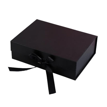 Elegant Ribbon Flip Folding Gift Boxes Multiple Colors High-Quality Cardboard - Orange V528-GIFT-BOX-5PCS-31-27-88-ORANGE-991156
