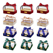 Acrylic Gift Box Clear Souvenir Display Case Bow Storage Container for Packaging - Blue - L V528-GIFT-BOX-BLUE-L-267718