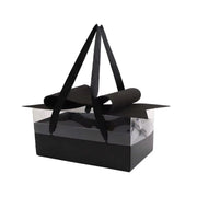 Clear Handheld Flower Gift Box Bow Fruit Flower Packaging Display Box Floral - Red V528-GIFT-BOX-RED-366786