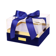 Acrylic Gift Box Clear Souvenir Display Case Bow Storage Container for Packaging - Red - L V528-GIFT-BOX-RED-L-710285