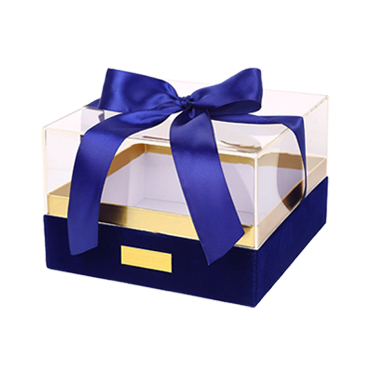 Acrylic Gift Box Clear Souvenir Display Case Bow Storage Container for Packaging - Red - L V528-GIFT-BOX-RED-L-710285