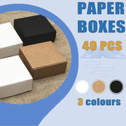40x Paper Wedding Favour Boxes Party Favour Cookie Candy Soap Bomboniere boxes - White V528-GIFTBOX-40PCS-WHITE-955859