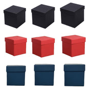 Square Gift Boxes 8pcs Empty Packaging Boxes for Favour Party Wedding Storage - Black-12x12cm V528-GIFTBOX-8PCS-BLACK-12-100304