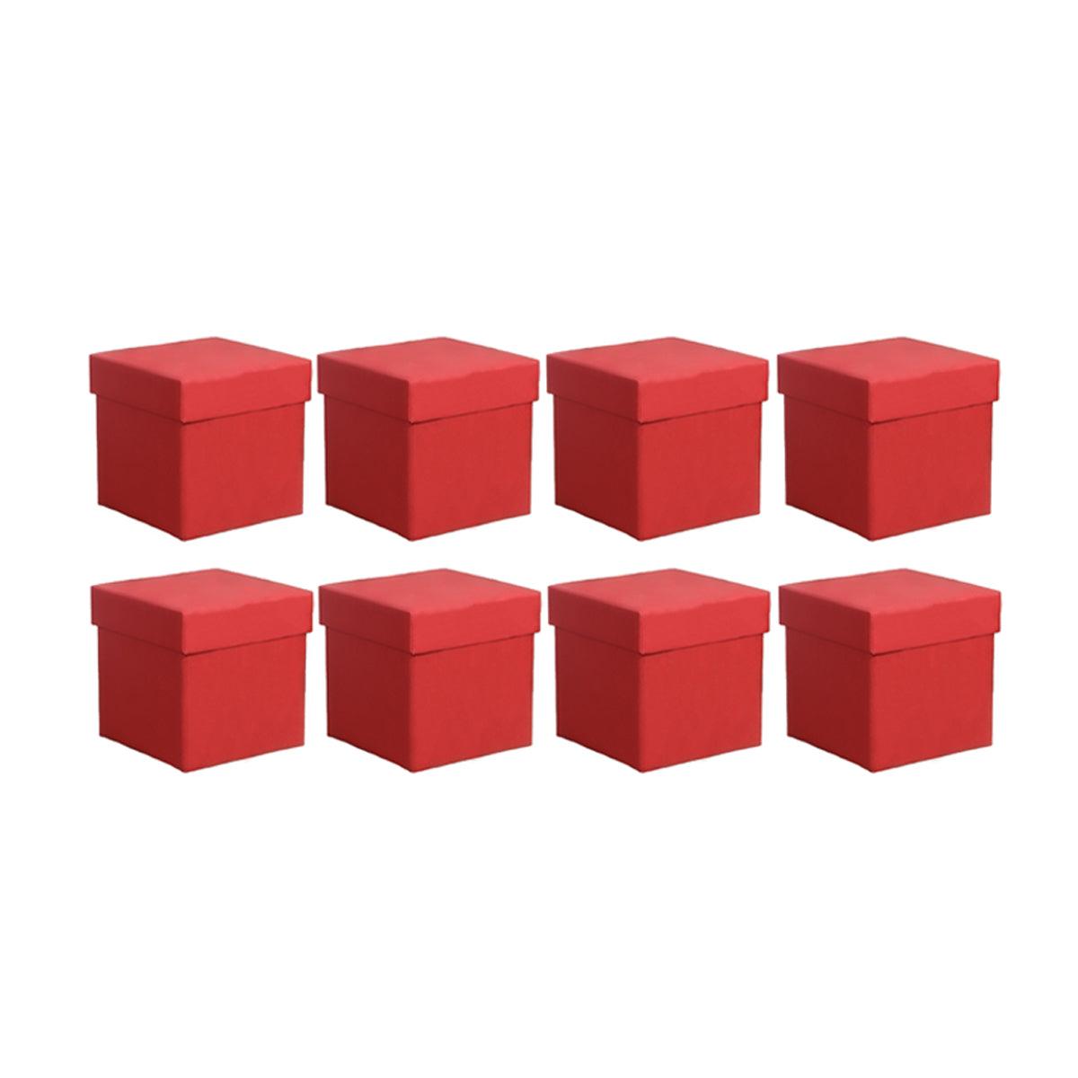 Square Gift Boxes 8pcs Empty Packaging Boxes for Favour Party Wedding Storage - Black-12x12cm V528-GIFTBOX-8PCS-BLACK-12-100304