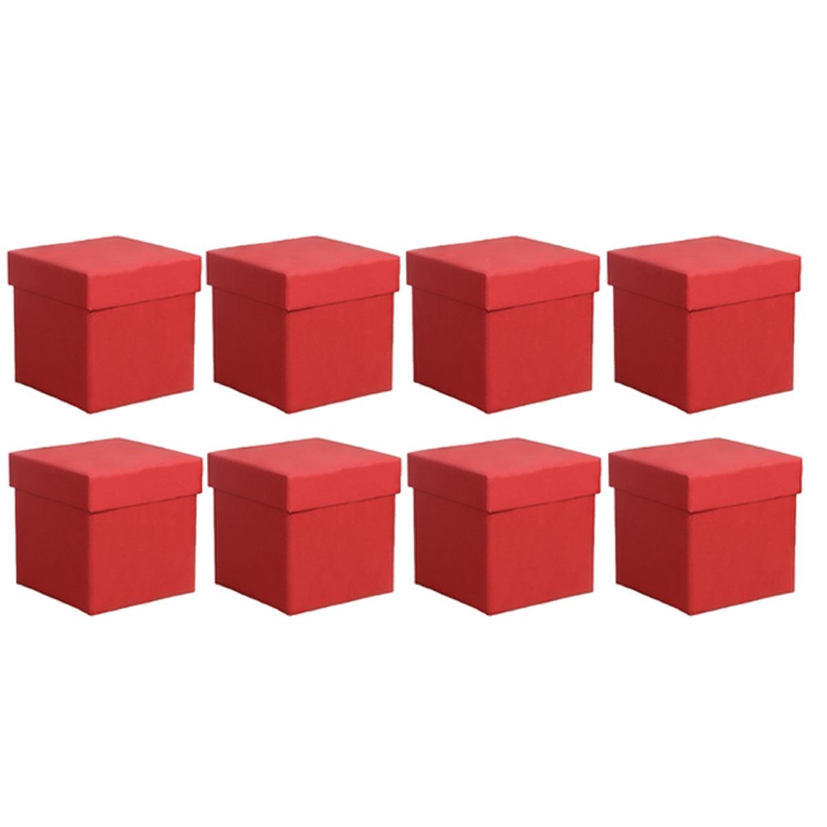 Square Gift Boxes 8pcs Empty Packaging Boxes for Favour Party Wedding Storage - Black-12x12cm V528-GIFTBOX-8PCS-BLACK-12-100304