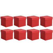 Square Gift Boxes 8pcs Empty Packaging Boxes for Favour Party Wedding Storage - Black-12x12cm V528-GIFTBOX-8PCS-BLACK-12-100304