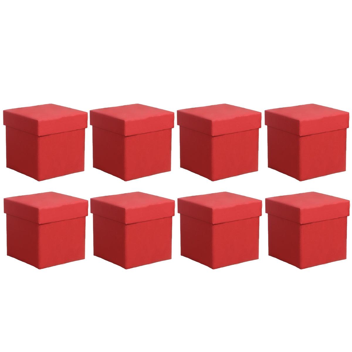 Square Gift Boxes 8pcs Empty Packaging Boxes for Favour Party Wedding Storage - Black-12x12cm V528-GIFTBOX-8PCS-BLACK-12-100304
