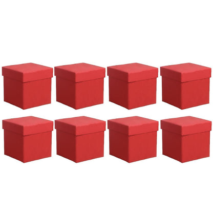 Square Gift Boxes 8pcs Empty Packaging Boxes for Favour Party Wedding Storage - Black-12x12cm V528-GIFTBOX-8PCS-BLACK-12-100304