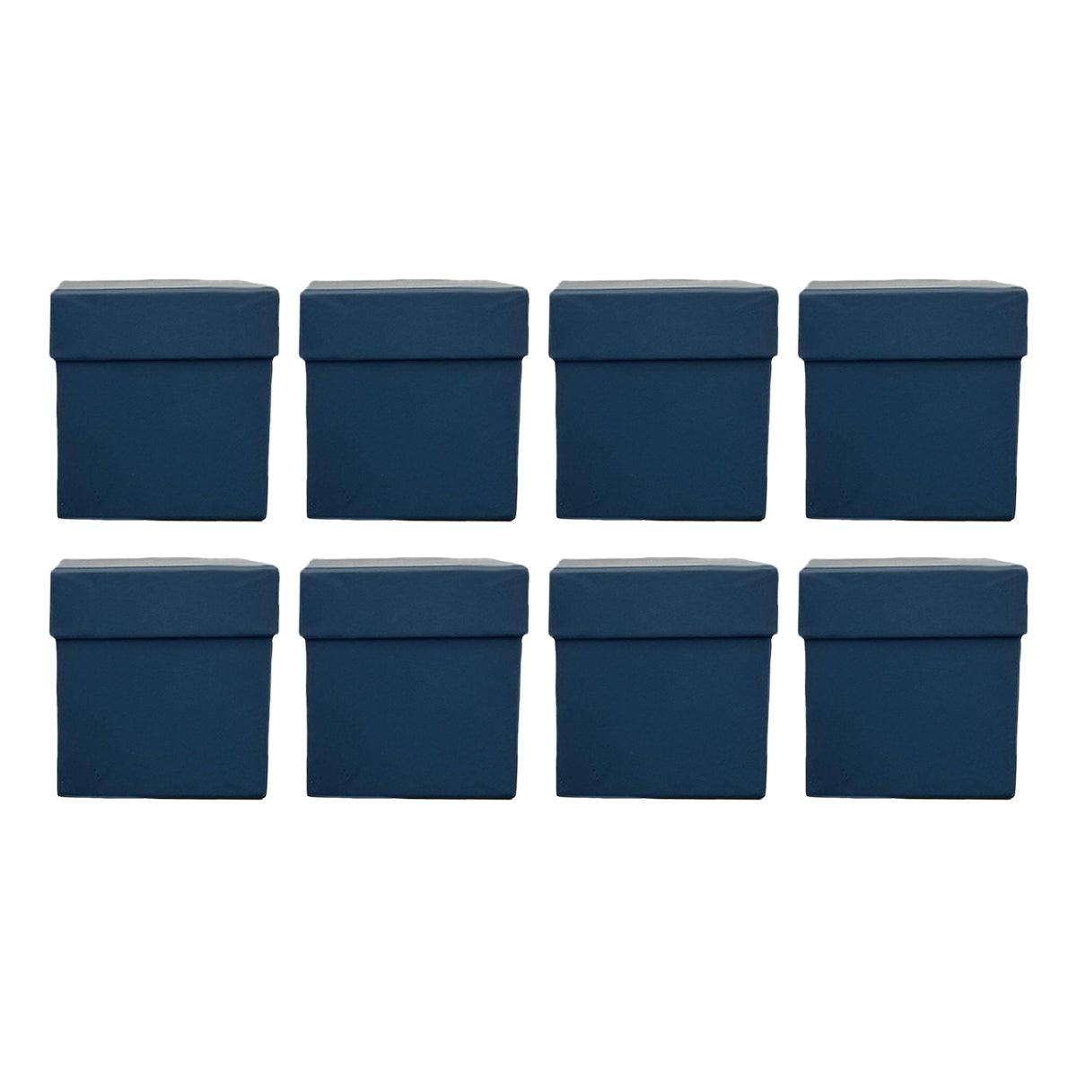 Square Gift Boxes 8pcs Empty Packaging Boxes for Favour Party Wedding Storage - Black-12x12cm V528-GIFTBOX-8PCS-BLACK-12-100304