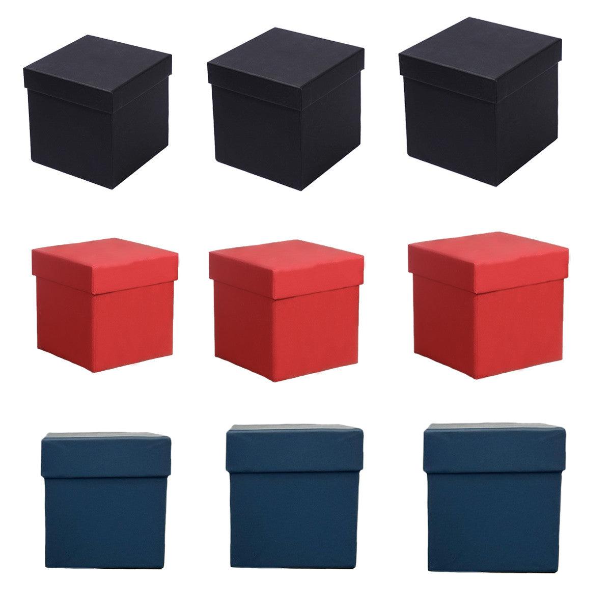 Square Gift Boxes 8pcs Empty Packaging Boxes for Favour Party Wedding Storage - Red-20x16.5cm V528-GIFTBOX-8PCS-RED-20-885720
