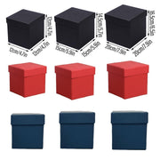 Square Gift Boxes 8pcs Empty Packaging Boxes for Favour Party Wedding Storage - Red-20x16.5cm V528-GIFTBOX-8PCS-RED-20-885720