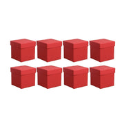 Square Gift Boxes 8pcs Empty Packaging Boxes for Favour Party Wedding Storage - Red-20x16.5cm V528-GIFTBOX-8PCS-RED-20-885720