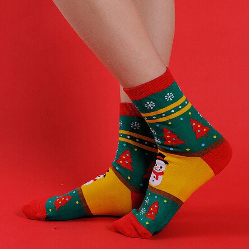 Christmas Socks Santa Reindeer Snowman Pattern Xmas Party Gift Stockings - Clown V528-GIFTSTOCK-CLOWN-127346