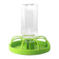 Reptile Water Bowl with Bottle for Lizard Gecko Snake Inverted Bottle Dispenser - Green Round L V528-GIVE-GREEN-NW-15D-634134