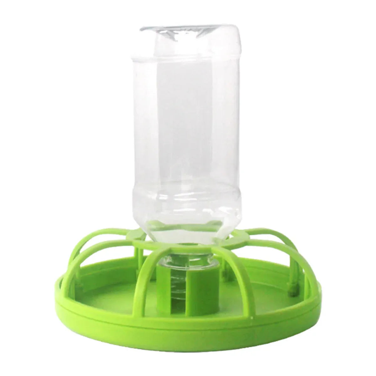 Reptile Water Bowl with Bottle for Lizard Gecko Snake Inverted Bottle Dispenser - Green Round L V528-GIVE-GREEN-NW-15D-634134