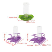 Reptile Water Bowl with Bottle for Lizard Gecko Snake Inverted Bottle Dispenser - Purple Platform L V528-GIVE-PURPLE-NW-13-442519