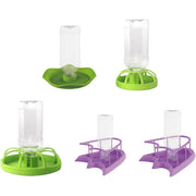 Reptile Water Bowl with Bottle for Lizard Gecko Snake Inverted Bottle Dispenser - Purple Platform S V528-GIVE-PURPLE-NW-14-867028