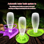 Reptile Water Bowl with Bottle for Lizard Gecko Snake Inverted Bottle Dispenser - Purple Platform S V528-GIVE-PURPLE-NW-14-867028