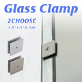 Shower Glass Clip Single Hole Square Bracket Partition Bathroom Accessories - Chrome V528-GLASS-CLAMP-CHROME-515763