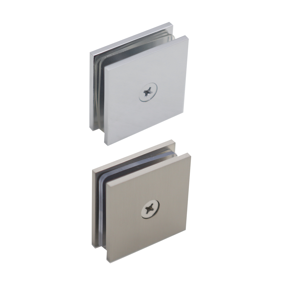 Shower Glass Clip Single Hole Square Bracket Partition Bathroom Accessories - Chrome V528-GLASS-CLAMP-CHROME-515763