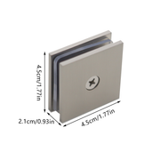 Shower Glass Clip Single Hole Square Bracket Partition Bathroom Accessories - Chrome V528-GLASS-CLAMP-CHROME-515763
