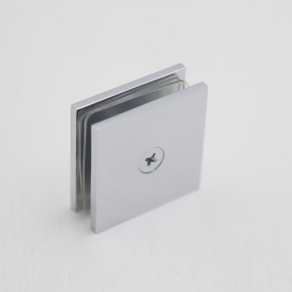 Shower Glass Clip Single Hole Square Bracket Partition Bathroom Accessories - Chrome V528-GLASS-CLAMP-CHROME-515763
