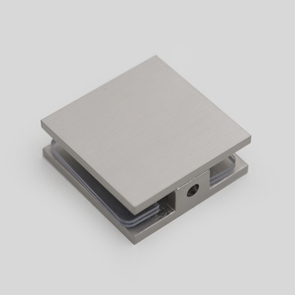 Shower Glass Clip Single Hole Square Bracket Partition Bathroom Accessories - Chrome V528-GLASS-CLAMP-CHROME-515763