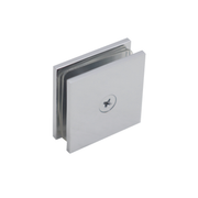 Shower Glass Clip Single Hole Square Bracket Partition Bathroom Accessories - Chrome V528-GLASS-CLAMP-CHROME-515763