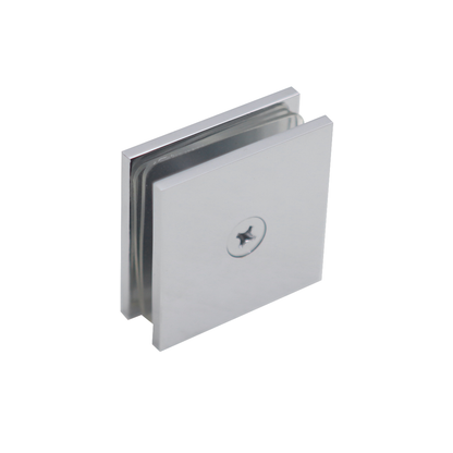 Shower Glass Clip Single Hole Square Bracket Partition Bathroom Accessories - Chrome V528-GLASS-CLAMP-CHROME-515763