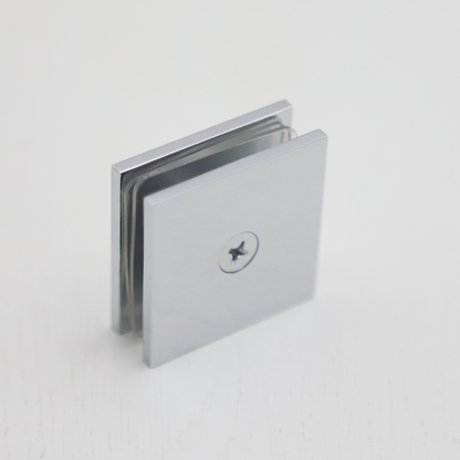 Shower Glass Clip Single Hole Square Bracket Partition Bathroom Accessories - Nickel V528-GLASS-CLAMP-NICKEL-826829
