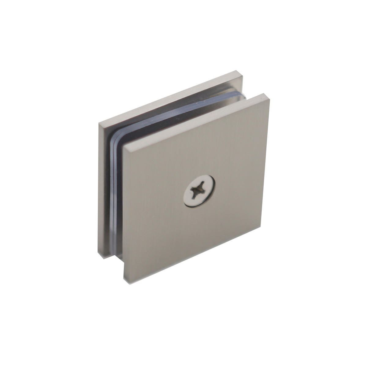 Shower Glass Clip Single Hole Square Bracket Partition Bathroom Accessories - Nickel V528-GLASS-CLAMP-NICKEL-826829