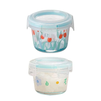 2pcs Glass Food Lunch Box Portable Fresh Seal Storage Container for Meal V528-GLASS-LUNCH-BOX-2PCS-769113