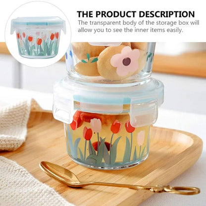 2pcs Glass Food Lunch Box Portable Fresh Seal Storage Container for Meal V528-GLASS-LUNCH-BOX-2PCS-769113