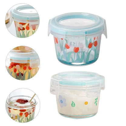 2pcs Glass Food Lunch Box Portable Fresh Seal Storage Container for Meal V528-GLASS-LUNCH-BOX-2PCS-769113