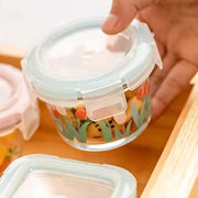 2pcs Glass Food Lunch Box Portable Fresh Seal Storage Container for Meal V528-GLASS-LUNCH-BOX-2PCS-769113