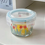 2pcs Glass Food Lunch Box Portable Fresh Seal Storage Container for Meal V528-GLASS-LUNCH-BOX-2PCS-769113