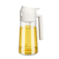 2-in-1 470ml Glass Oil Bottle Spray Pour Automatic Pressure Control Kitchen Tool - Beige V528-GLASS-OILCAN-BEIGE-650994