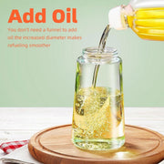 2-in-1 470ml Glass Oil Bottle Spray Pour Automatic Pressure Control Kitchen Tool - Beige V528-GLASS-OILCAN-BEIGE-650994