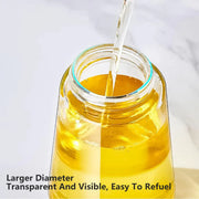 2-in-1 470ml Glass Oil Bottle Spray Pour Automatic Pressure Control Kitchen Tool - Beige V528-GLASS-OILCAN-BEIGE-650994