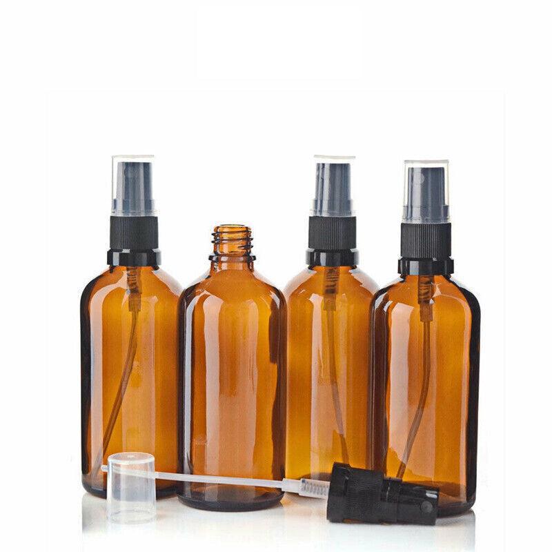 30-100Ml Amber Glass Essential Oil Spray Roller Bottles Mist Sprayer Containers - 30 ML 10PCS