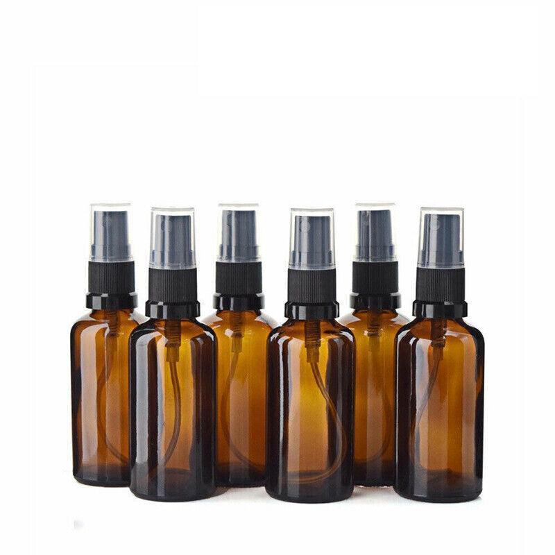 30-100Ml Amber Glass Essential Oil Spray Roller Bottles Mist Sprayer Containers - Upgrade 30 ML 10PCS