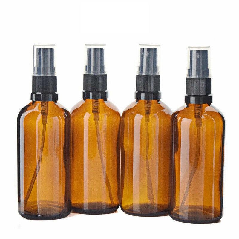 30-100Ml Amber Glass Essential Oil Spray Roller Bottles Mist Sprayer Containers - Upgrade 30 ML 5PCS